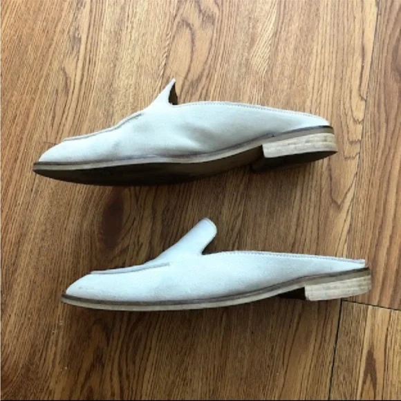 Everlane Suede Beige Mules Slip On Loafers - Picture 3 of 5